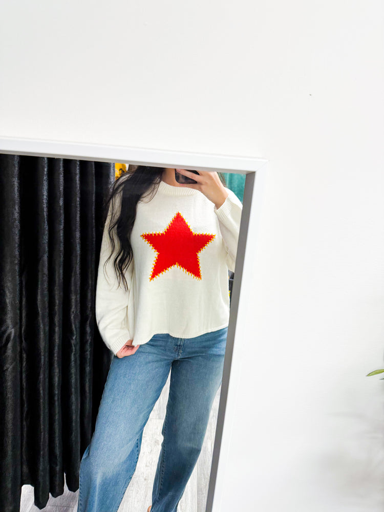 Superstar Red & Gold Knit Sweater