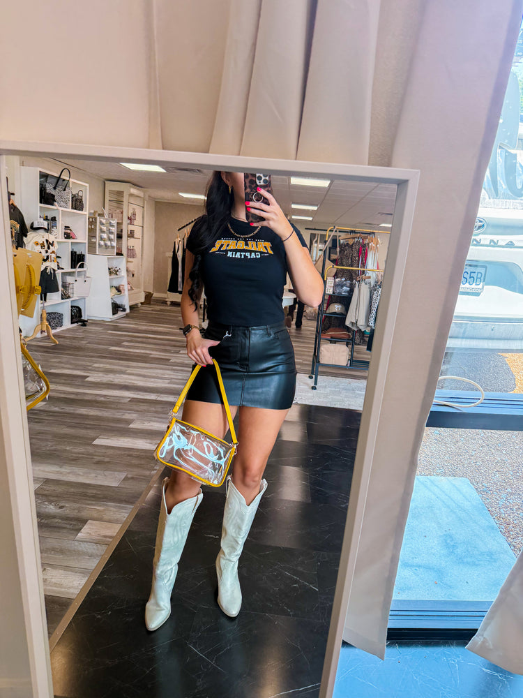Staple Black Leather Mini Skirt