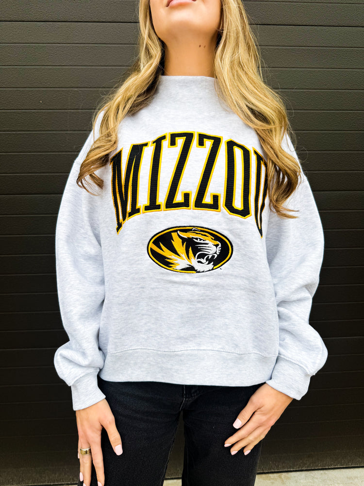 Mizzou Mock Neck Pullover Sweatshirt