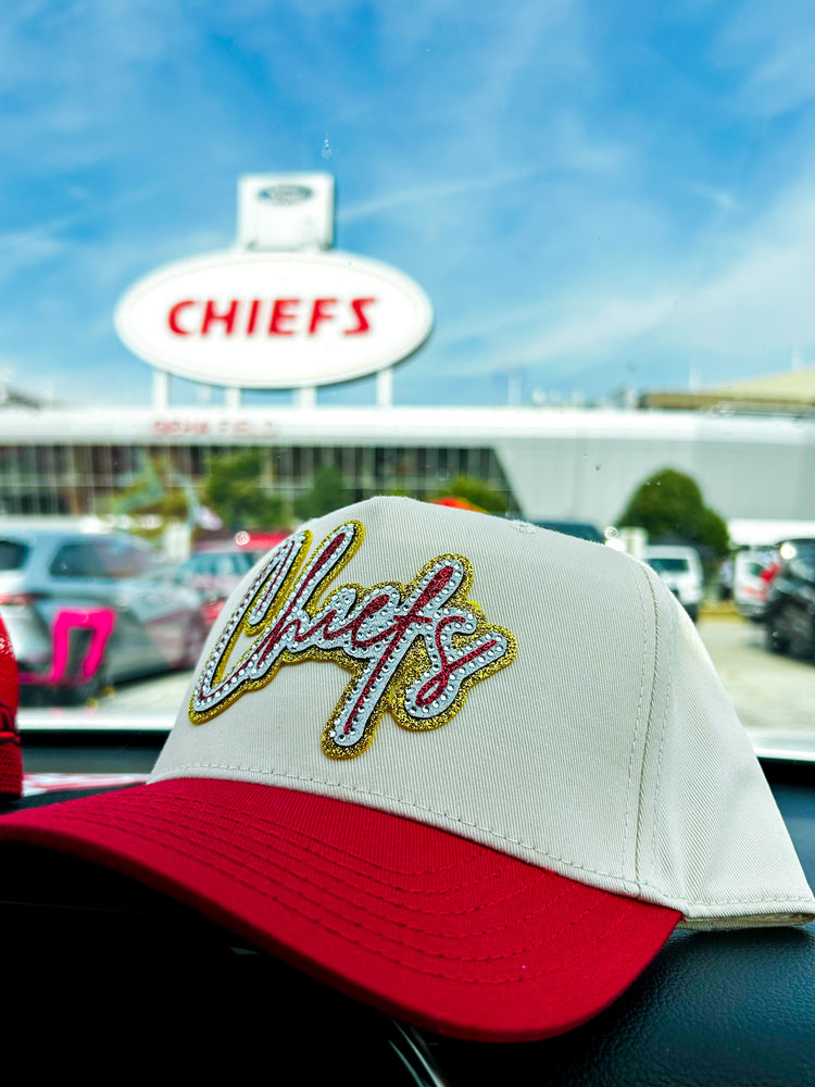 Sequin Chiefs Snapback Trucker Hat