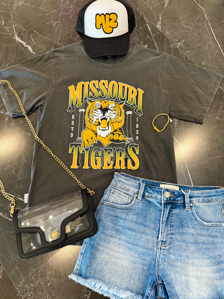 Missouri Tigers Vintage Tee | Charcoal Shadow