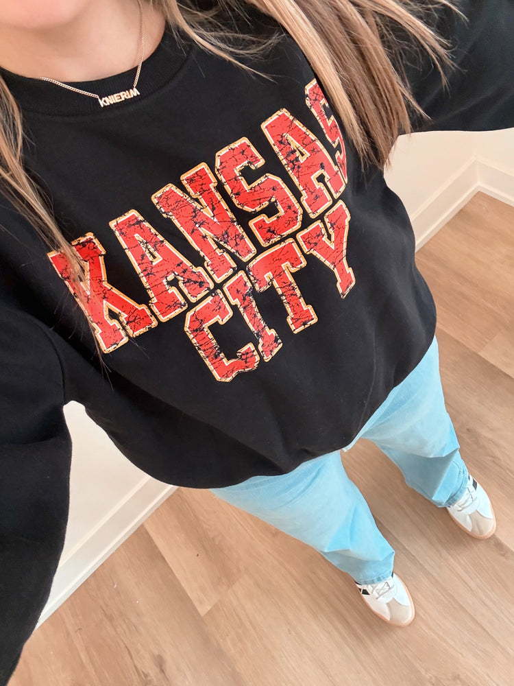 Kansas City Distressed Women's Sweatshirt