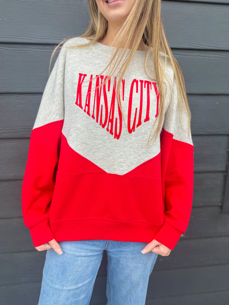 Kansas City Felt Heritage Crewneck