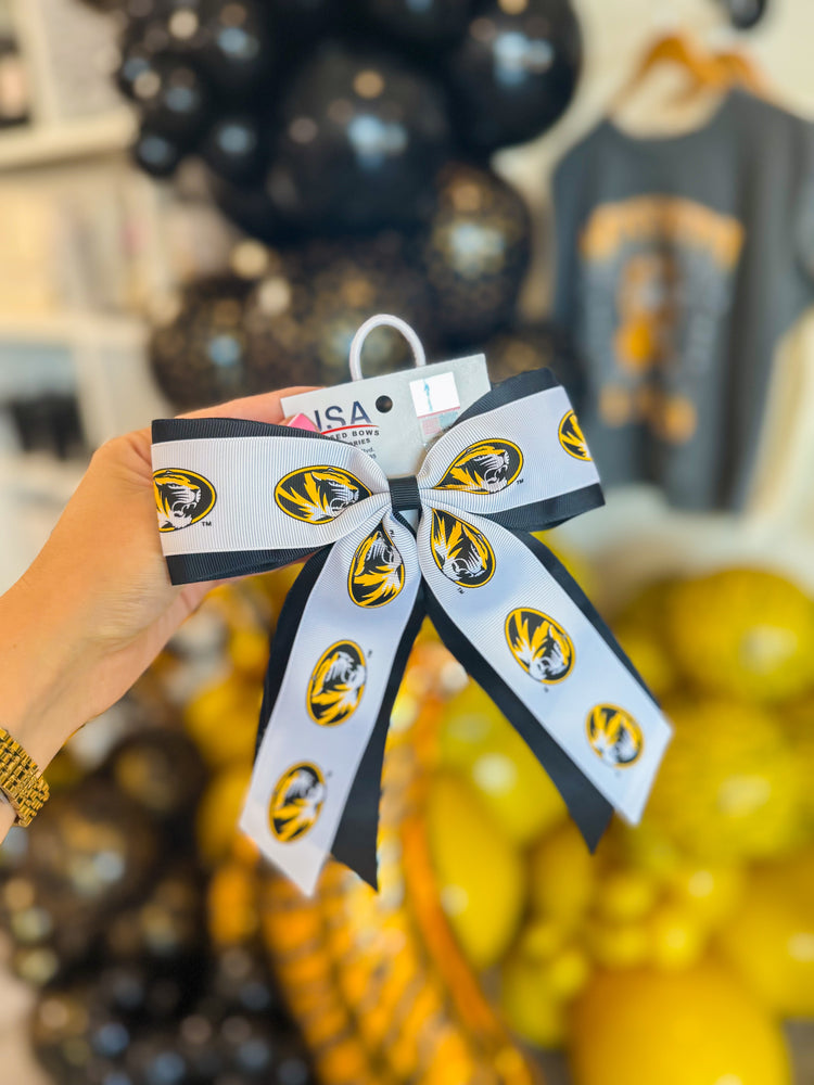 Mizzou Large Cheer Pony Ribbon