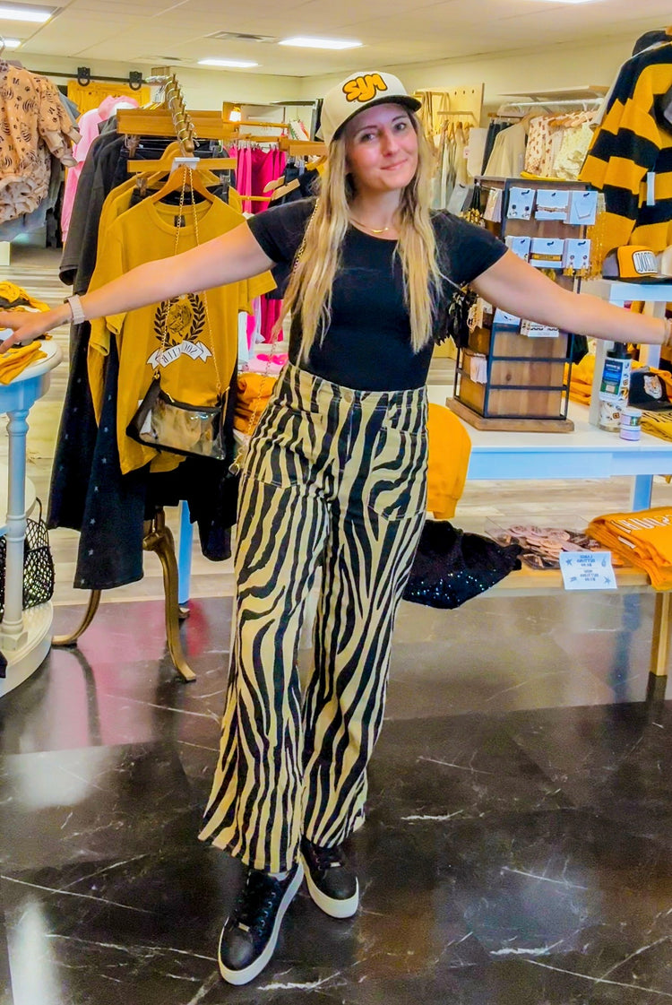 Wild Stripe Straight Pants