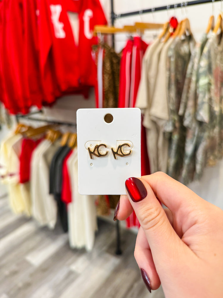 KC Gold Stud Earrings