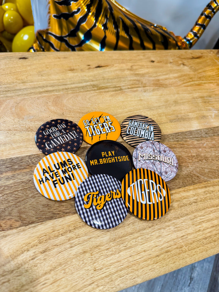 Missouri Tigers Gameday Buttons | Multiple Styles