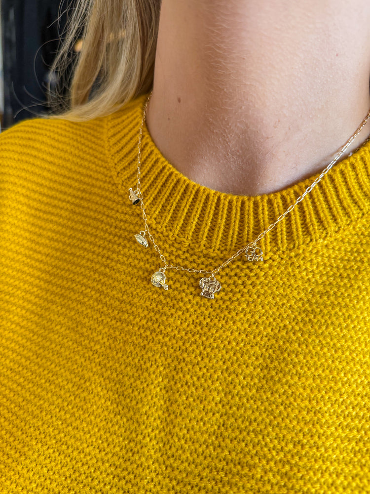 Go Team Dainty Charm Necklace