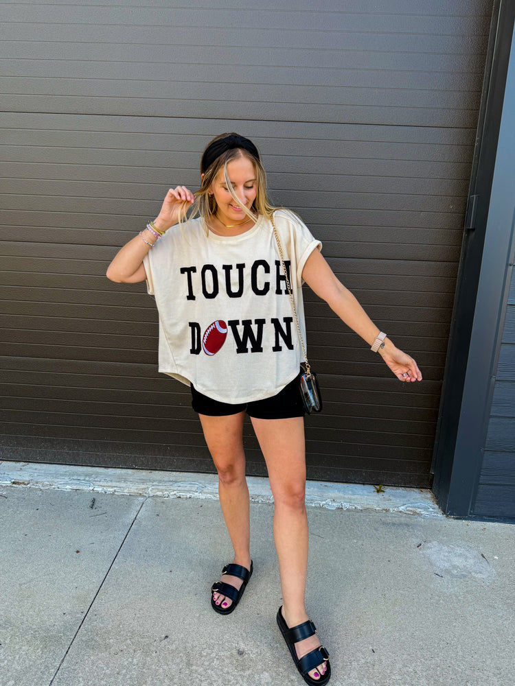 Touch Down Patch Waffle Gameday Top