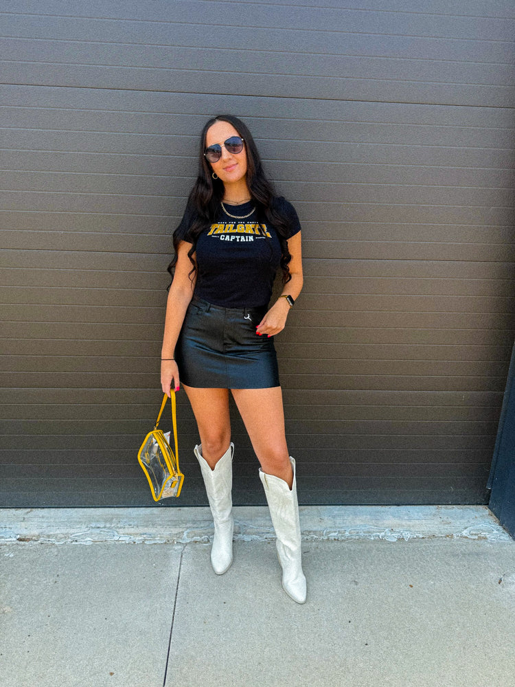 Staple Black Leather Mini Skirt