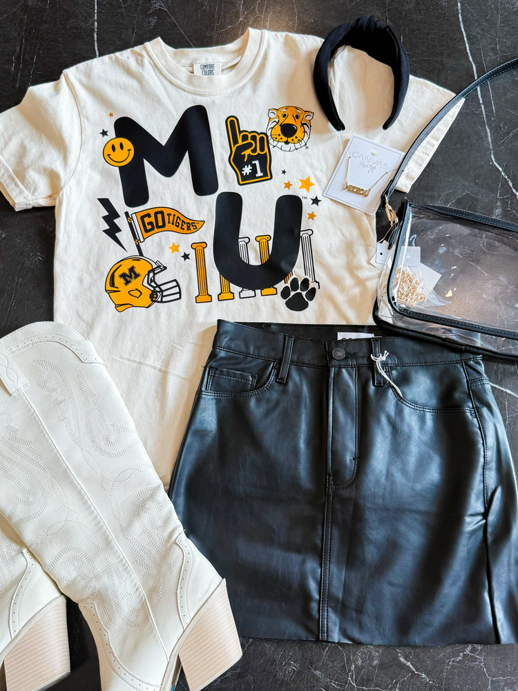 Staple Black Leather Mini Skirt