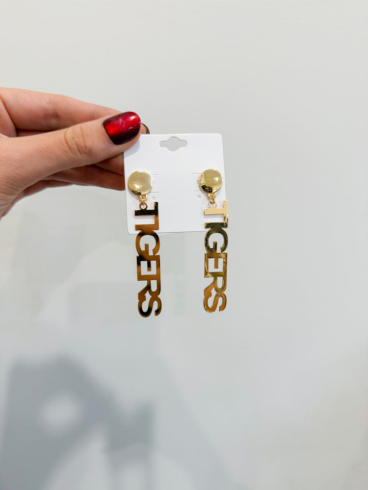 Metal Tigers Cutout Earrings