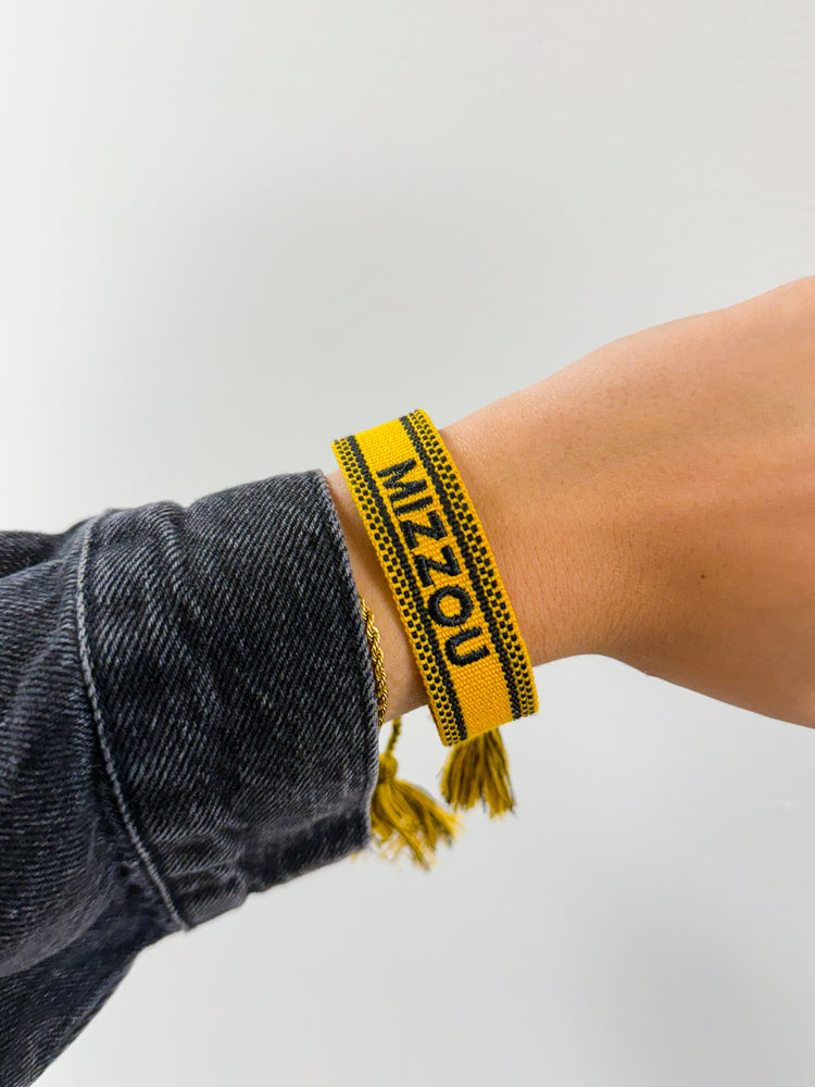 Mizzou Woven Tassel Bracelet