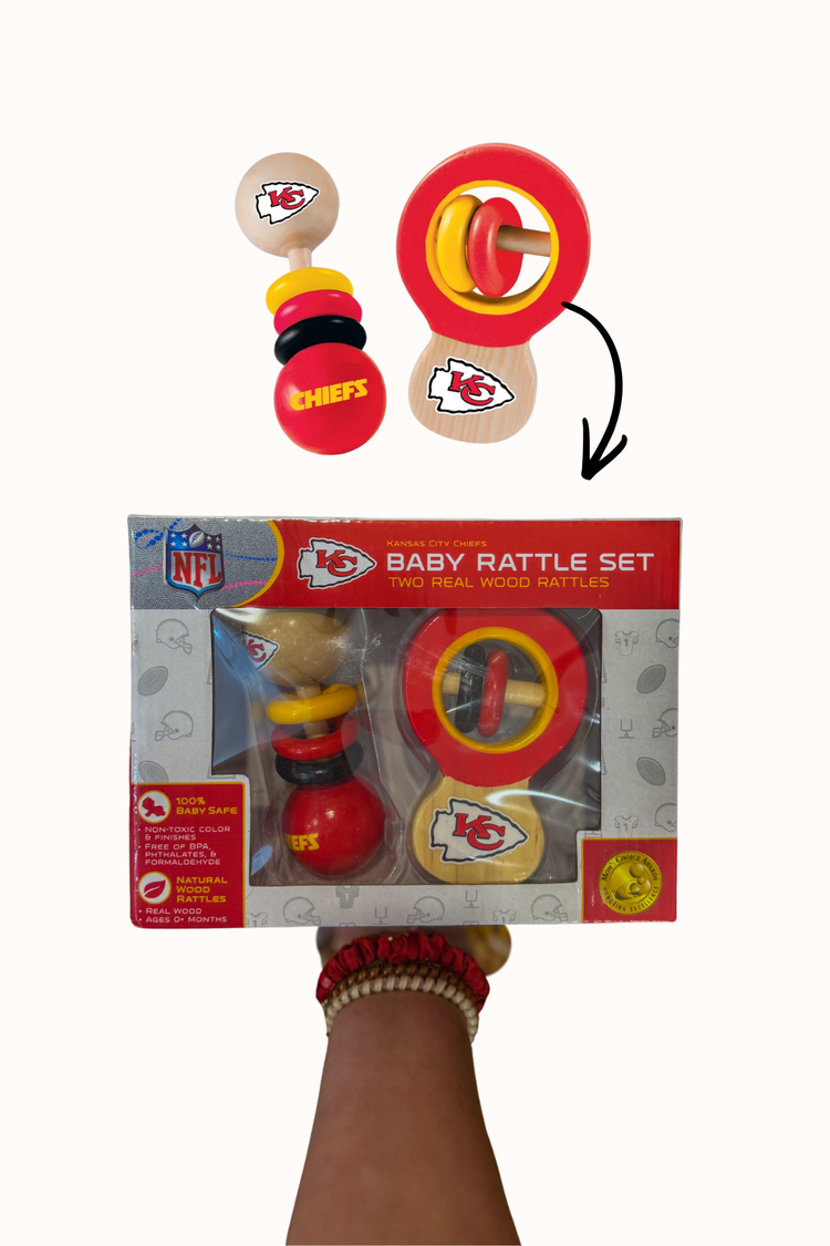 Kansas City Chiefs Baby Rattle Gift Set