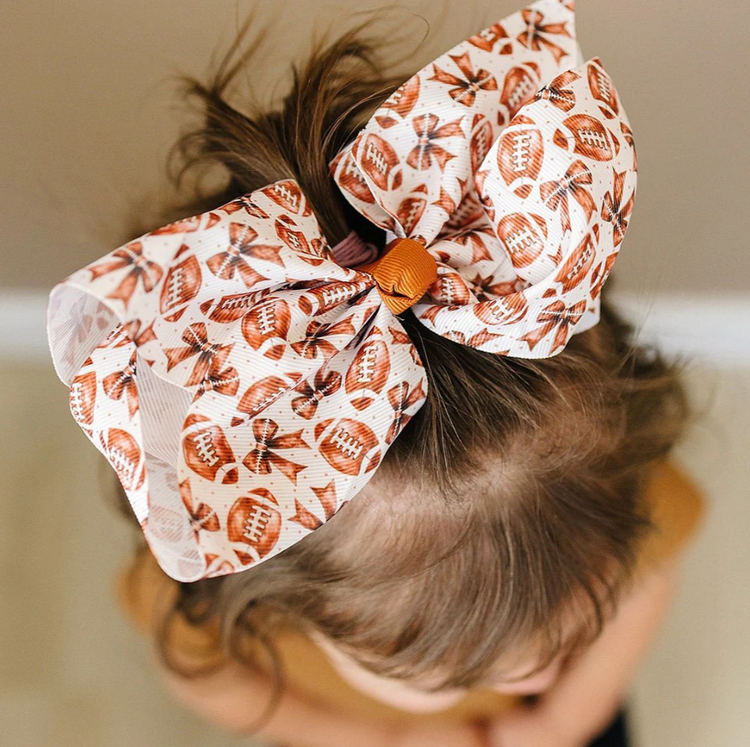 Gameday Girly Football Bow Clip