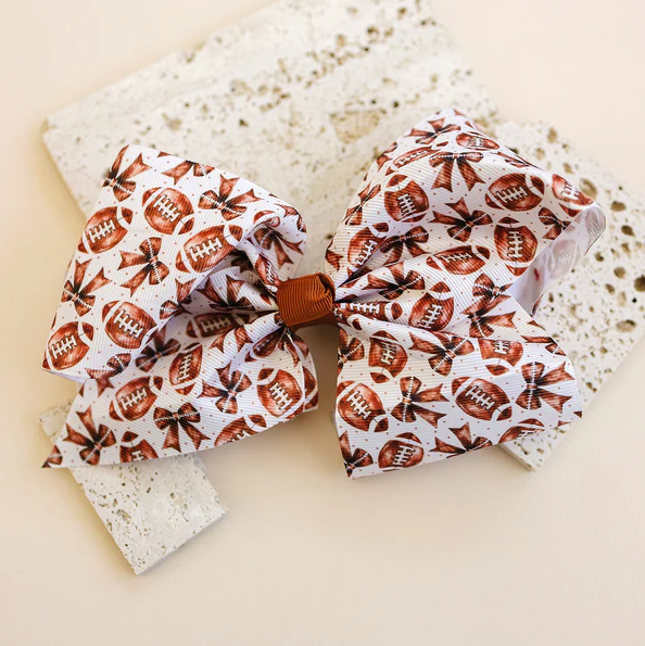 Gameday Girly Football Bow Clip