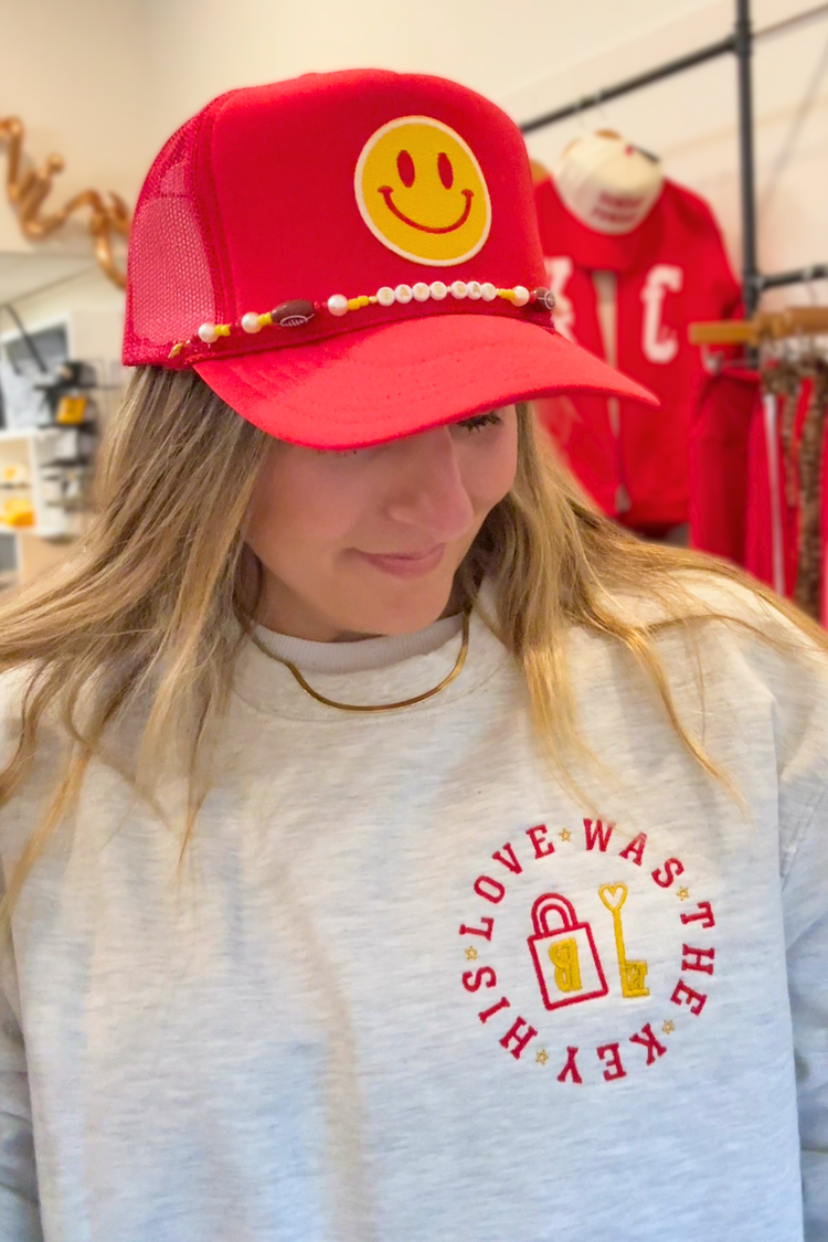 87 Love Was the Key Embroidered Sweatshirt