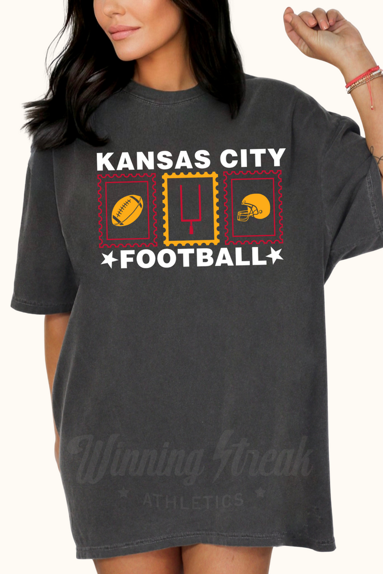 Kansas City Football Team Color Stamps Washed Tee