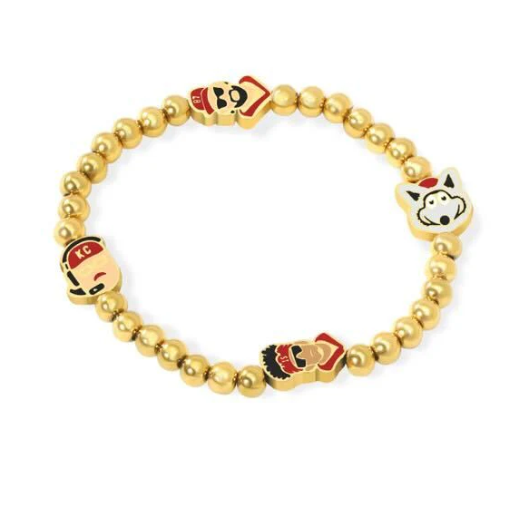 Kelce + Mahomes KC Chiefs Beaded Bracelet
