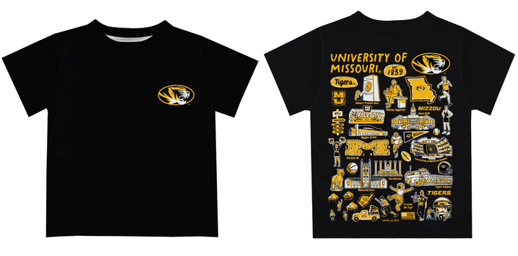 Missouri Tigers Hand Sketched Printed Tee