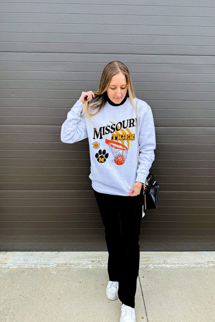 Throwback Missouri Tigers Basketball Sweatshirt - Unisex