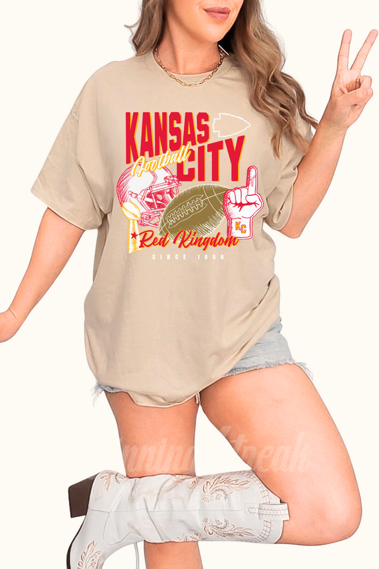 Kansas City Vintage Football Graphic | Tee or Sweatshirt