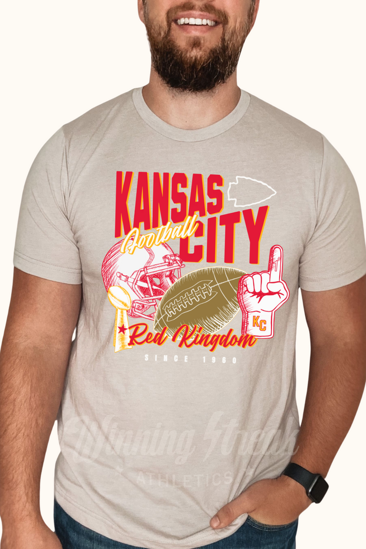 Kansas City Vintage Football Graphic | Tee or Sweatshirt