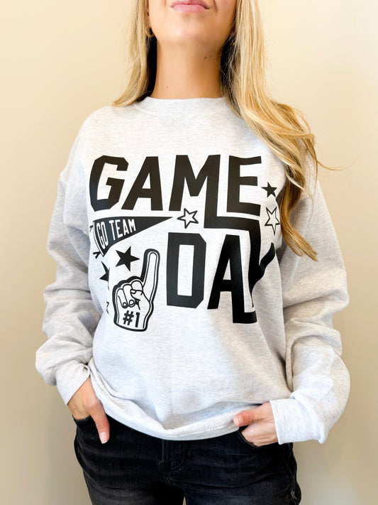 Ash Trendy Gameday Crewneck Sweatshirt