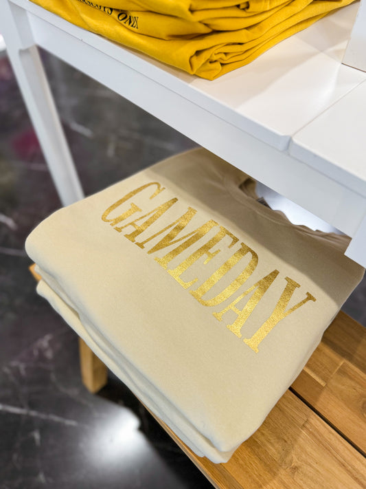 Metallic Gold + Sand Gameday Sweatshirt