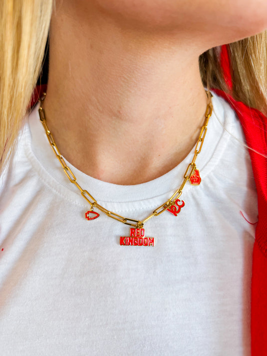 Red Kingdom Chiefs Charm Necklace