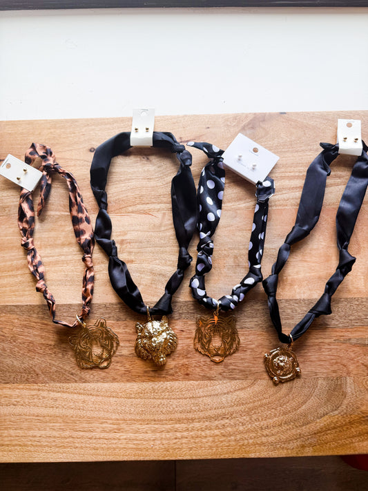 Tiger Gameday Scarf Necklace| Multiple Styles