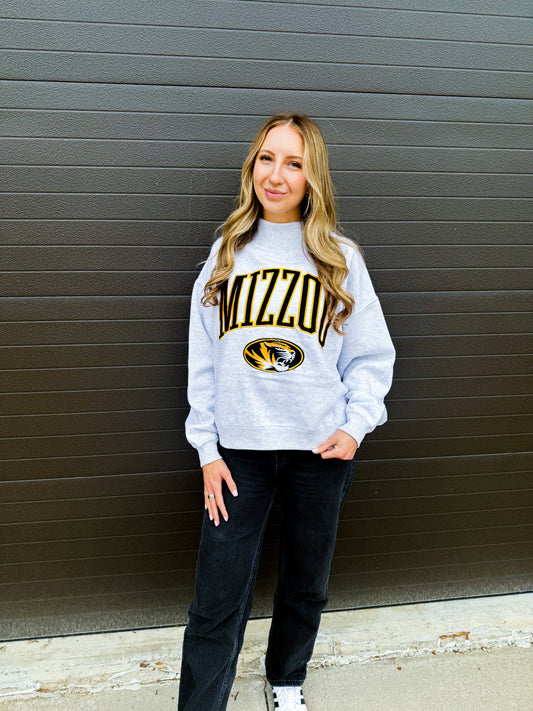 Mizzou Mock Neck Pullover Sweatshirt