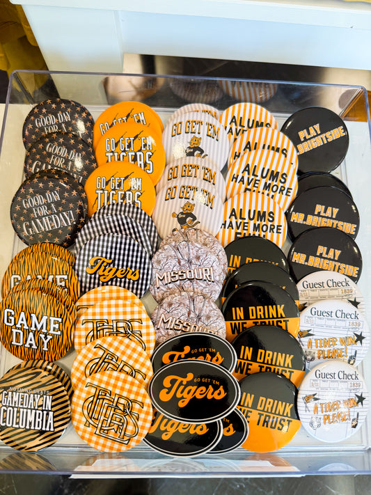 Missouri Tigers Gameday Buttons | Multiple Styles