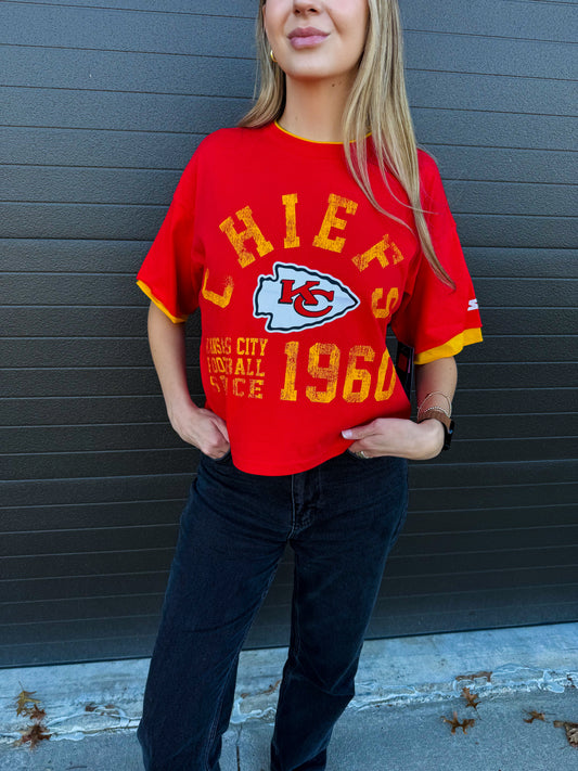 Kansas City Chiefs Layered Crop Tee