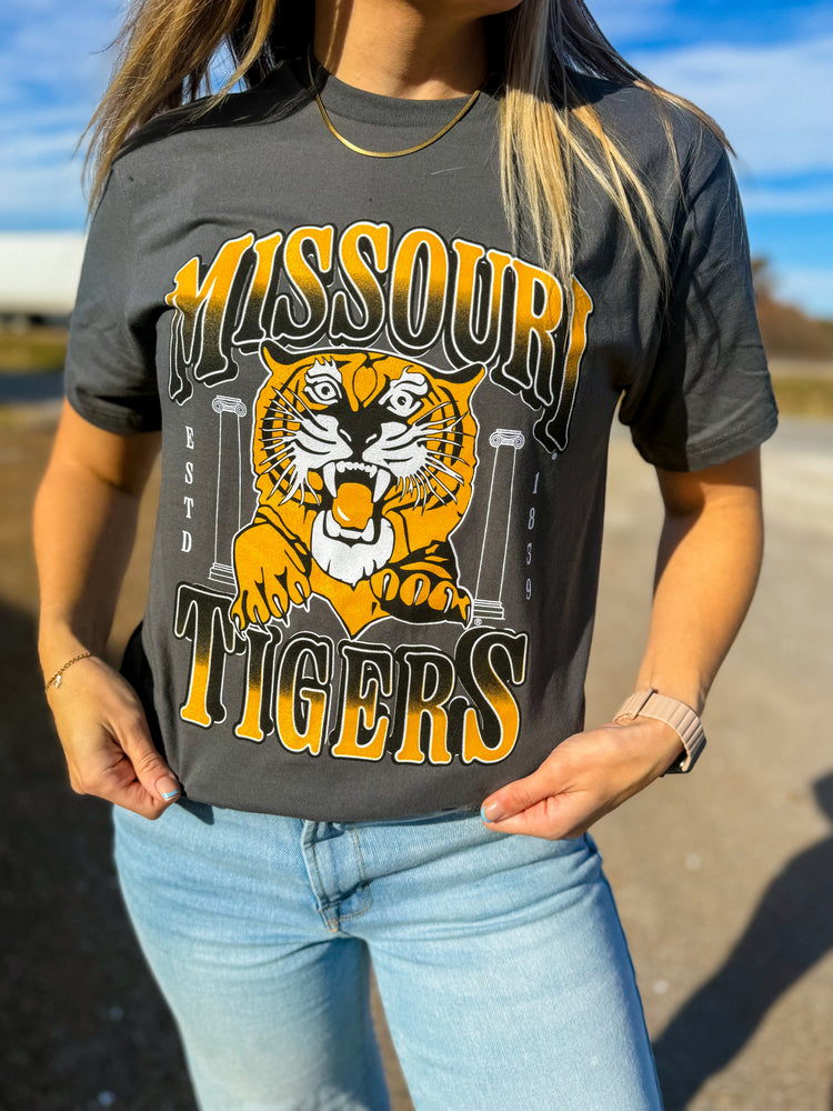 Missouri Tigers Vintage Columns Graphic T-Shirt