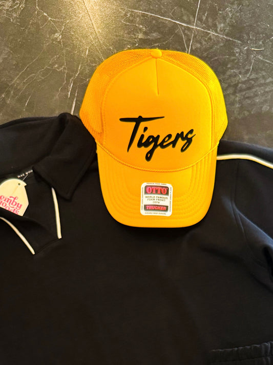 Retro Tigers Gold Trucker Hat