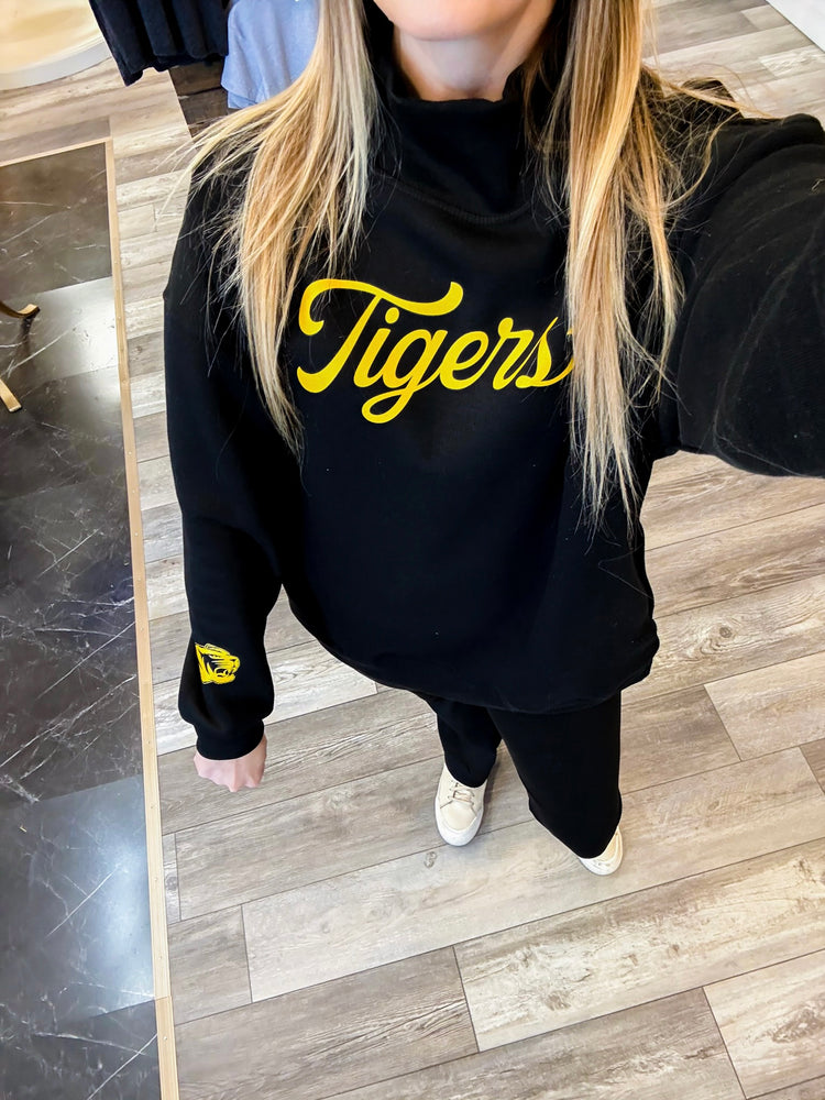 LICENSED Missouri Tigers Mock Neck Pullover Sweatshirt | Black