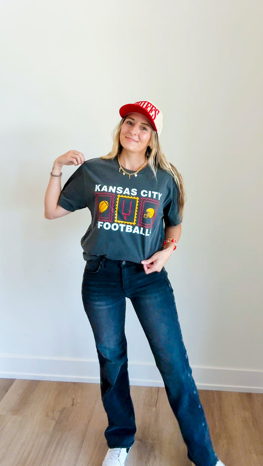 Kansas City Football Team Color Stamps | Tee or Sweatshirt