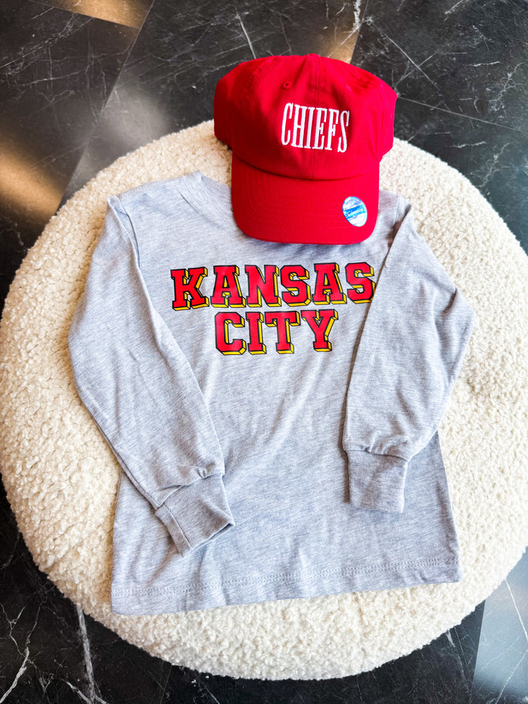 Kansas City Block Grey Long-Sleeve