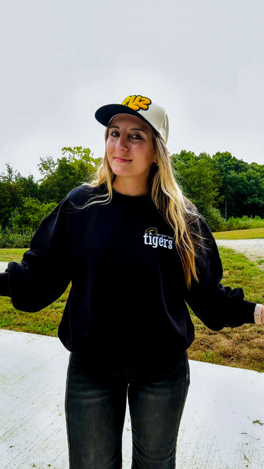 Go Get 'Em Tigers Puff Embroidered Sweatshirt