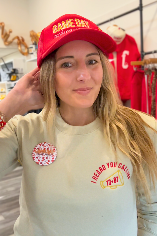 Heard You Calling Megaphone Embroidered Sweatshirt