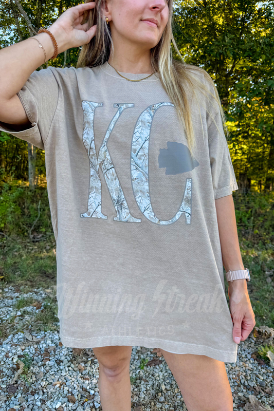 KC Camo Arrowhead Washed Graphic Tee