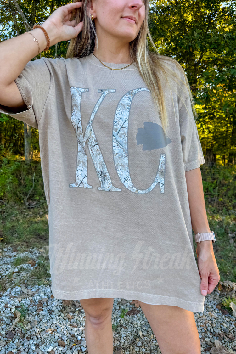 KC Camo Arrowhead Washed Graphic Tee