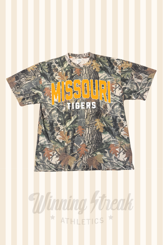 Missouri Tigers Camo T-Shirt: Gold + Bold