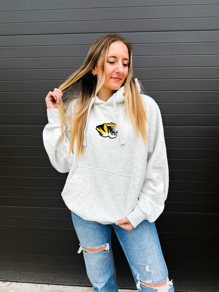 Mizzou Applique Embroidered Oversized Hoodie