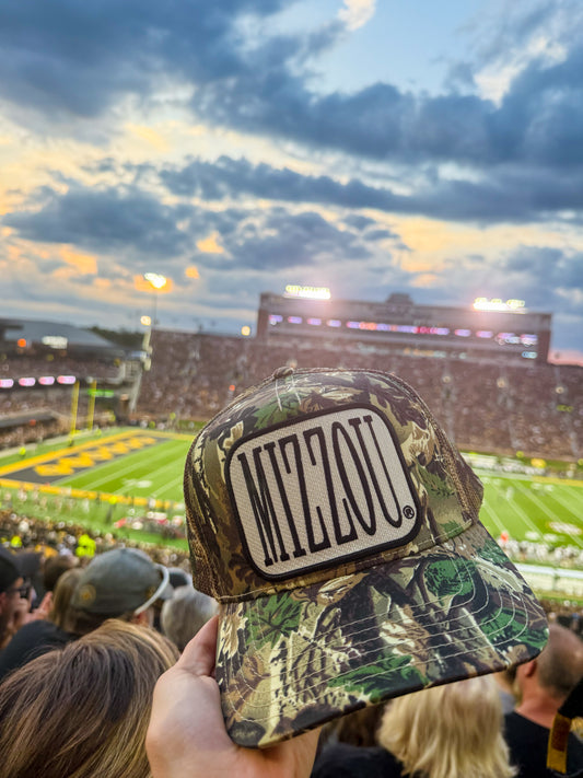 Mizzou Camo Trucker Hat: Classic Patch