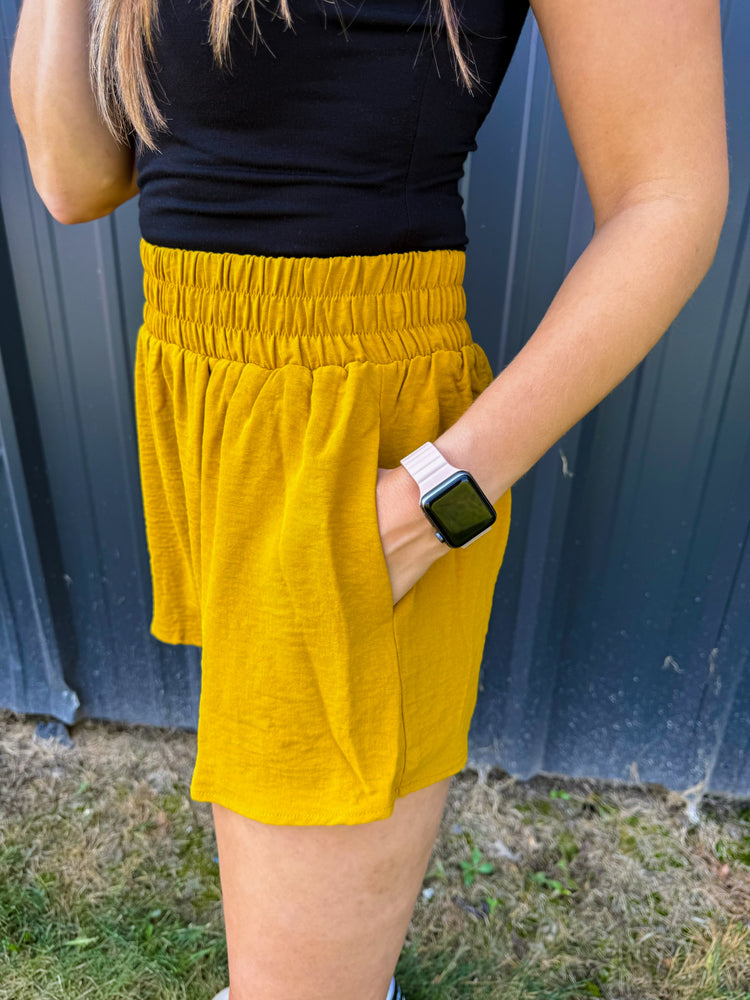 Must-Have Mustard High-Waist Skort