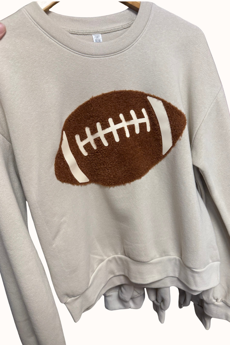 Fuzzy Football Patch Sweatshirt | Women's Fit
