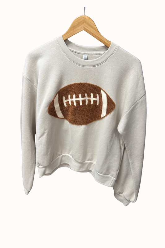 Fuzzy Football Patch Sweatshirt | Women's Fit