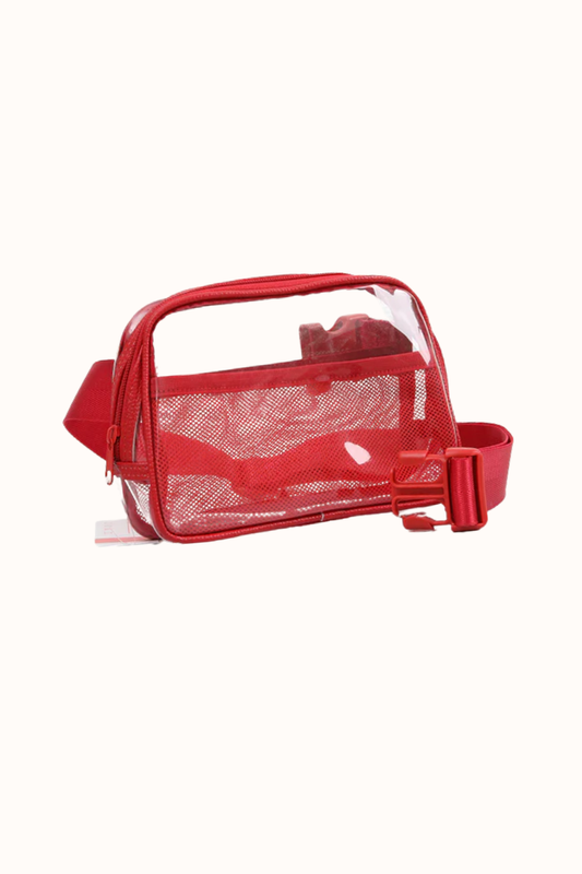 Red Clear Fanny Pack